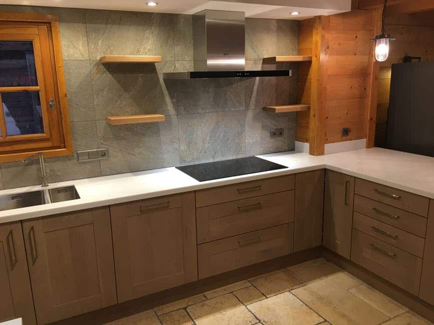Photo of finished kitchen The installed real life kitchen.