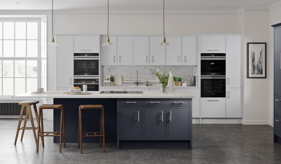 Brompton - Frost Grey and Indigo Blue
